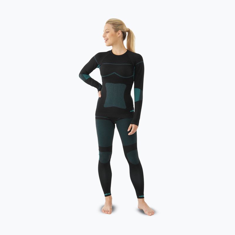 Set de lenjerie termică pentru femei Viking Ilsa black/turquoise 4