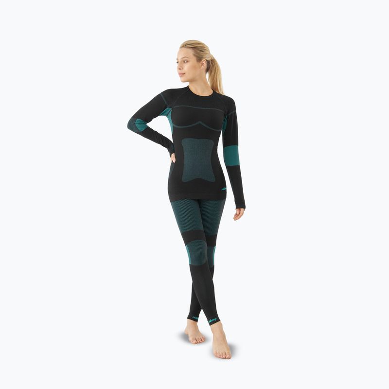 Set de lenjerie termică pentru femei Viking Ilsa black/turquoise 7
