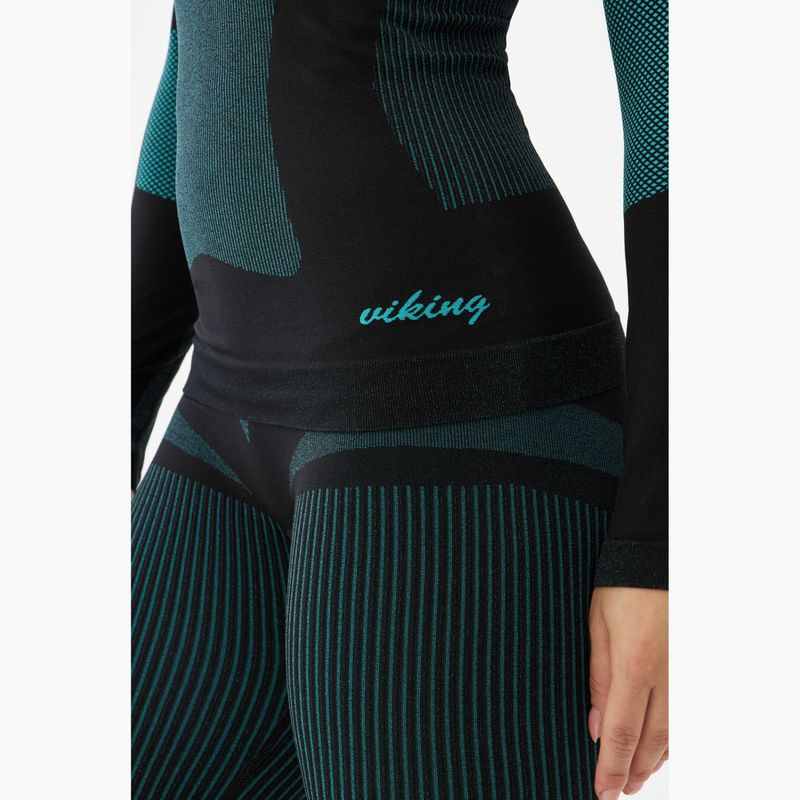Set de lenjerie termică pentru femei Viking Ilsa black/turquoise 12