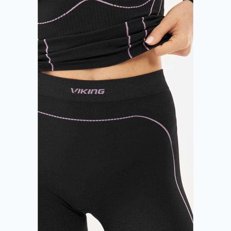Pantaloni termoactivi pentru femei Viking Etna 2.0 black/purple 4