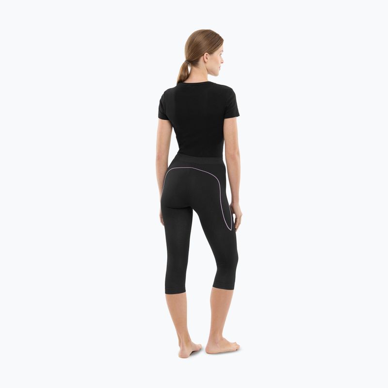 Pantaloni termoactivi pentru femei Viking Etna 2.0 3/4 black/purple 3