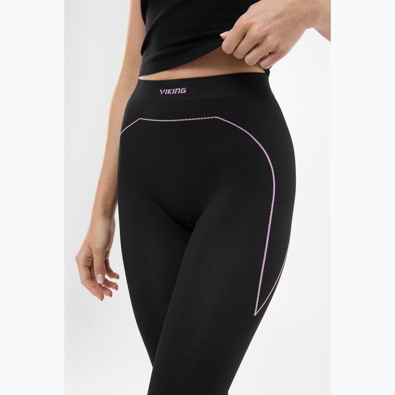 Pantaloni termoactivi pentru femei Viking Etna 2.0 3/4 black/purple 4