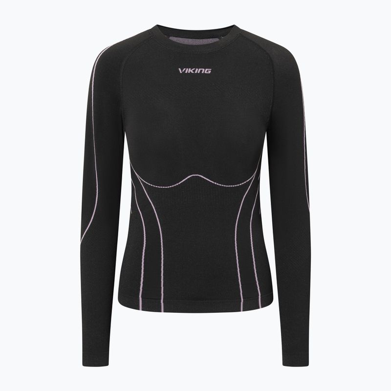 Set de lenjerie termoactivă pentru femei Viking Eiger 2.0 black/purple 2
