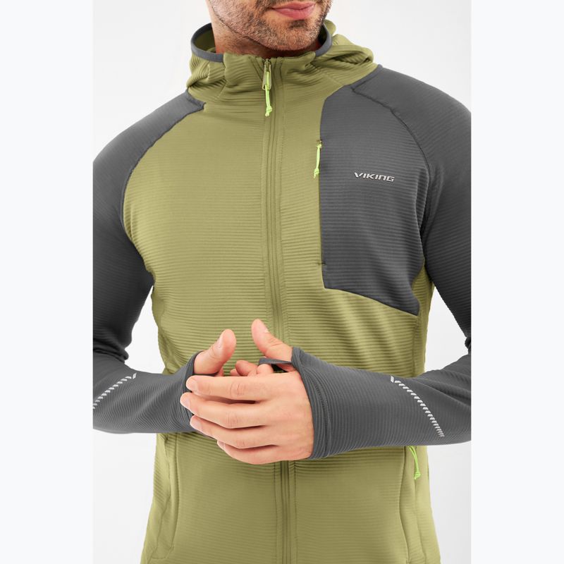 Bluză de trekking pentru bărbați Viking Birger Hoodie olive/dark grey 4