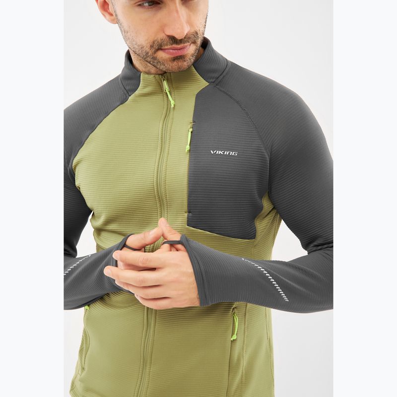 Bluză de trekking pentru bărbați Viking Birger olive/dark grey 4