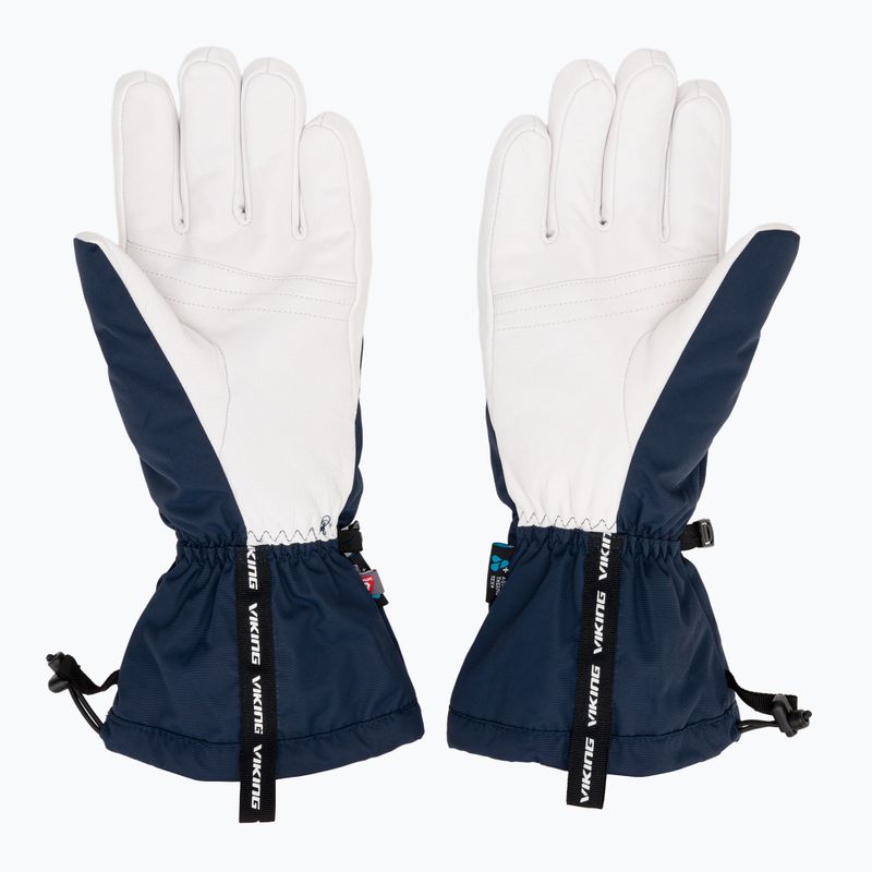 Mănuși de schi pentru bărbați Viking Sven Ski navy/white leather 3