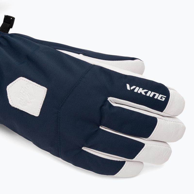 Mănuși de schi pentru bărbați Viking Sven Ski navy/white leather 5