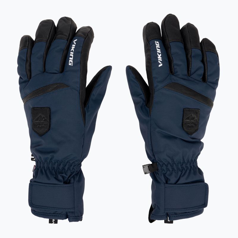 Mănuși de schi pentru bărbați Viking Lars Ski navy/black leather 2