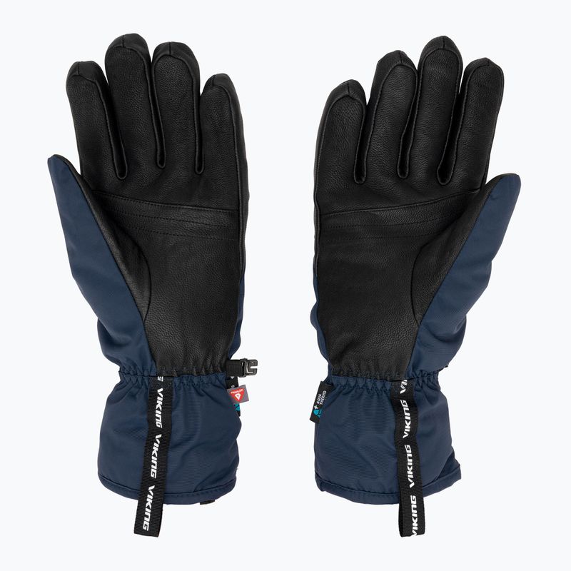 Mănuși de schi pentru bărbați Viking Lars Ski navy/black leather 3