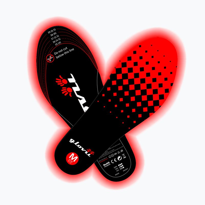 Branțuri pentru încălțăminte de schi cu încălzire și telecomandă Glovii GW2 negre 2