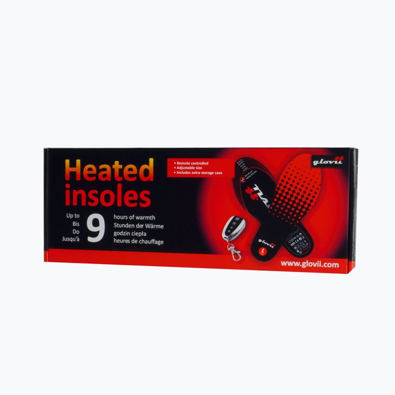 Branțuri pentru încălțăminte de schi cu încălzire și telecomandă Glovii GW2 negre 13