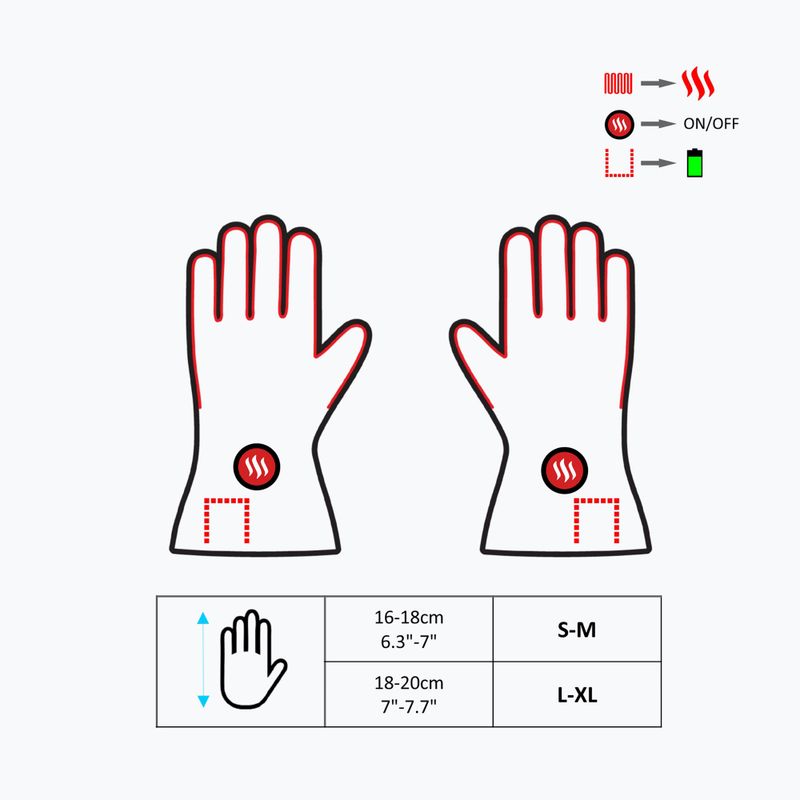 Mănuși încălzite Glovii GEG gri 12