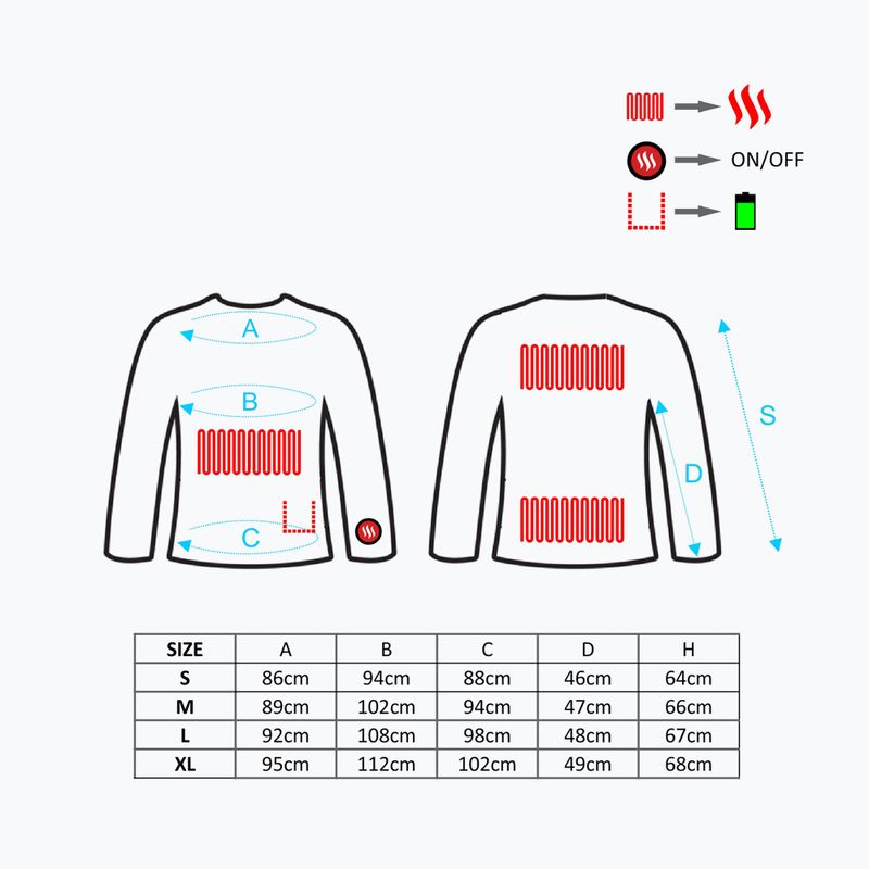 Bluză cu încălzire Glovii GJ1G gri 9