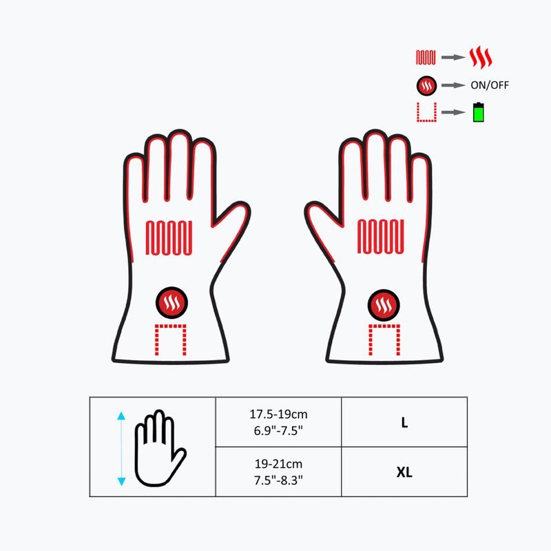 Mănuși cu încălzire Glovii GR2 negre 10