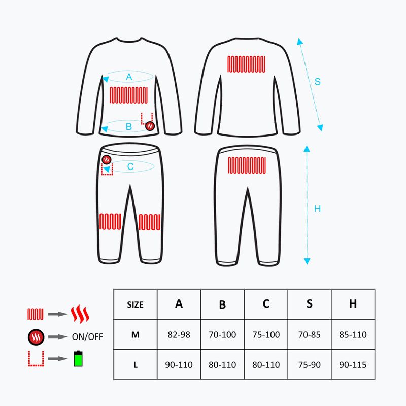 Set de lenjerie termoactivă Glovii GXR portocaliu 11