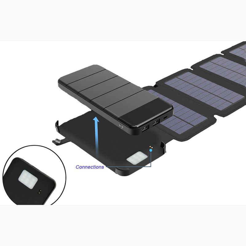 Powerbank solar PowerNeed 8000mAh negru 8
