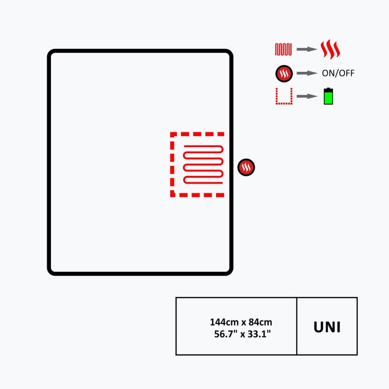 Pătură încălzită Glovii GB2G gri 7