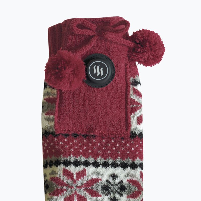 Papuci încălziți cu șosete Glovii GQ5 alb/roșu/gri 6