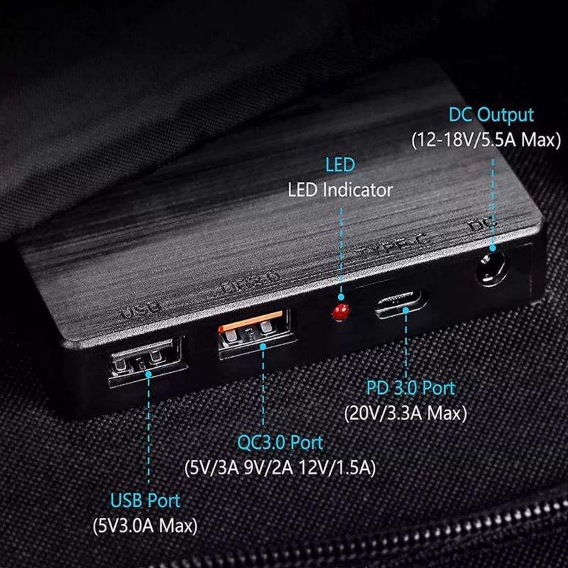 Încărcător solar PowerNeed ES-100 100W czarny 4
