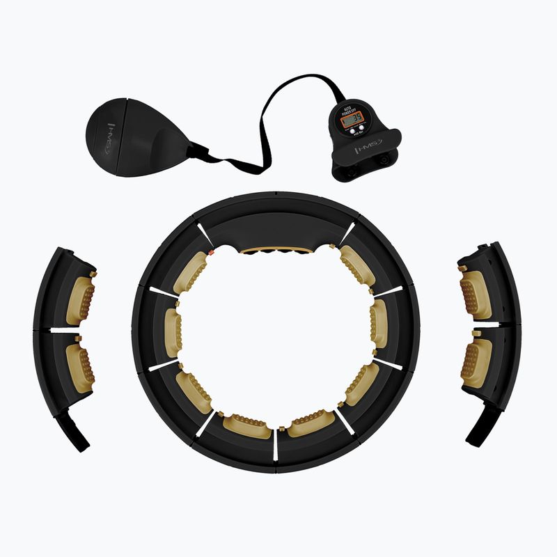 Hula hoop cu greutate și contor  HMS HHM13 black/gold 3