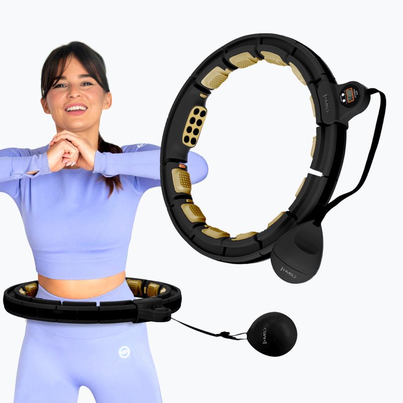 Hula hoop cu greutate și contor  HMS HHM13 black/gold 11