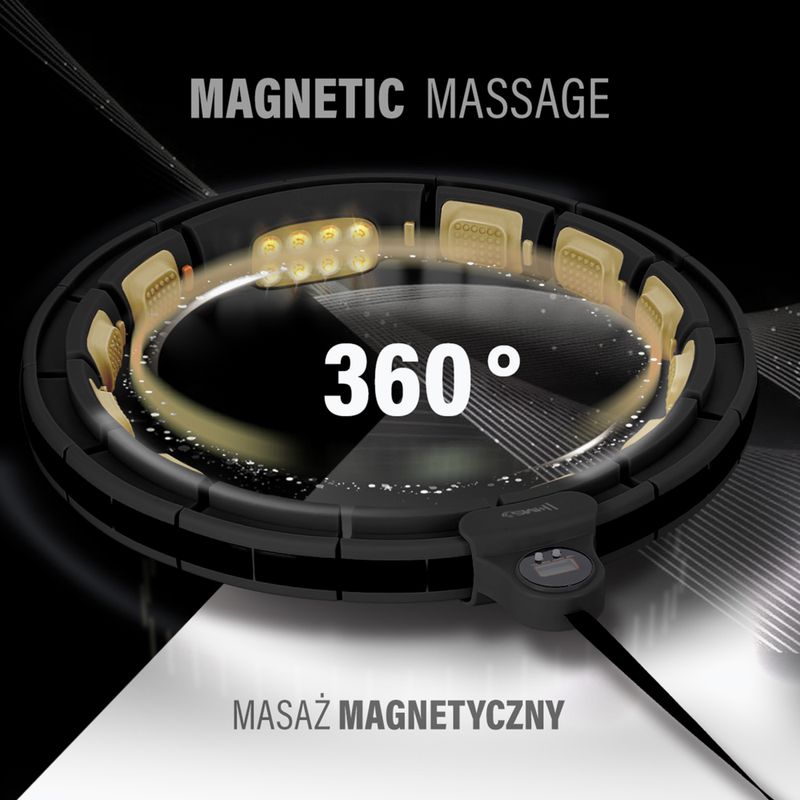 Hula hoop cu greutate și contor  HMS HHM13 black/gold 14