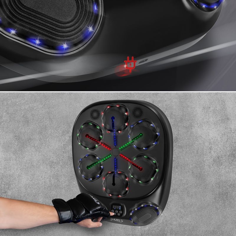 Scut de antrenament electric + mănuși HMS TB10 black 10