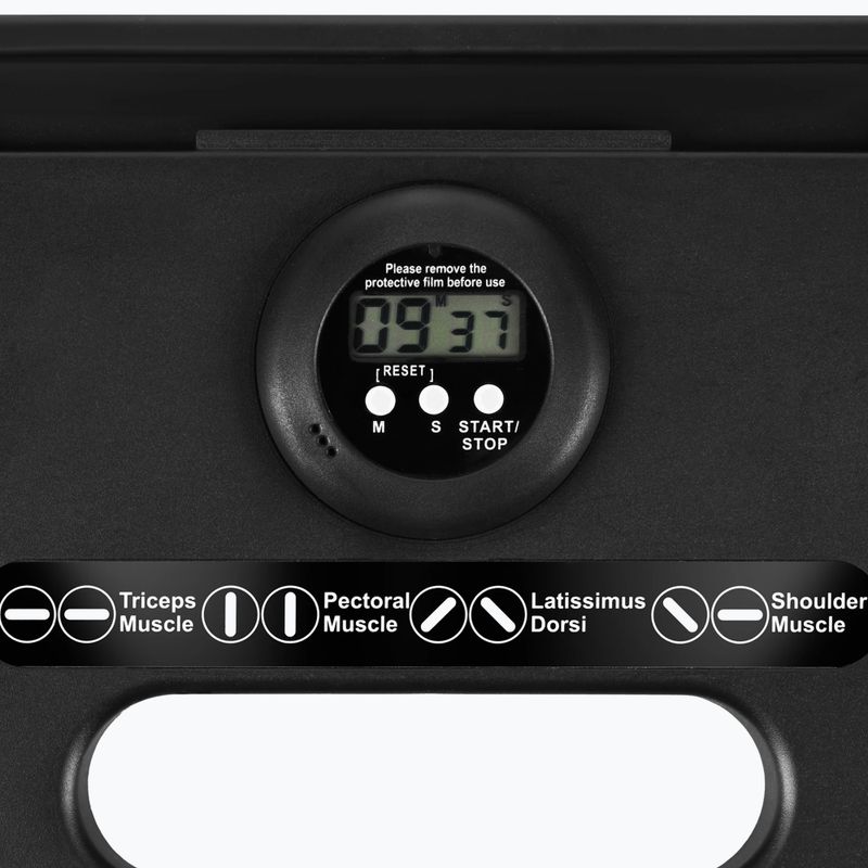 Placă multifuncțională HMS DBP02 for abdominal muscle exercises and push-ups with straps 3w1 black 6