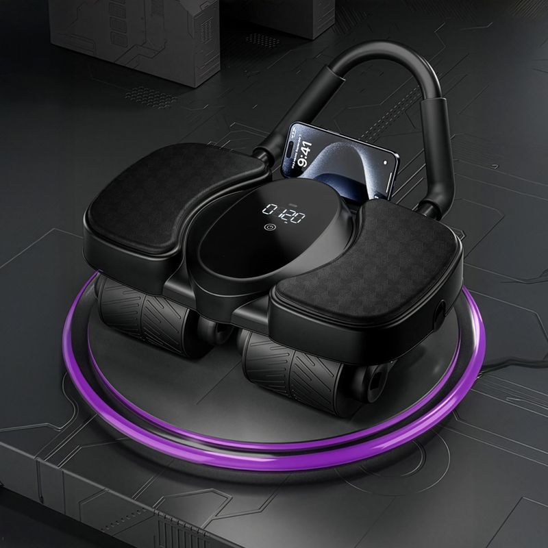 Roată automată pentru exerciții ale mușchilor abdominali cu suport și afișaj HMS KA40 black 9