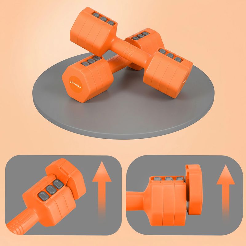 Gantere reglabile HMS HL03 2 x 2,5 kg orange 7