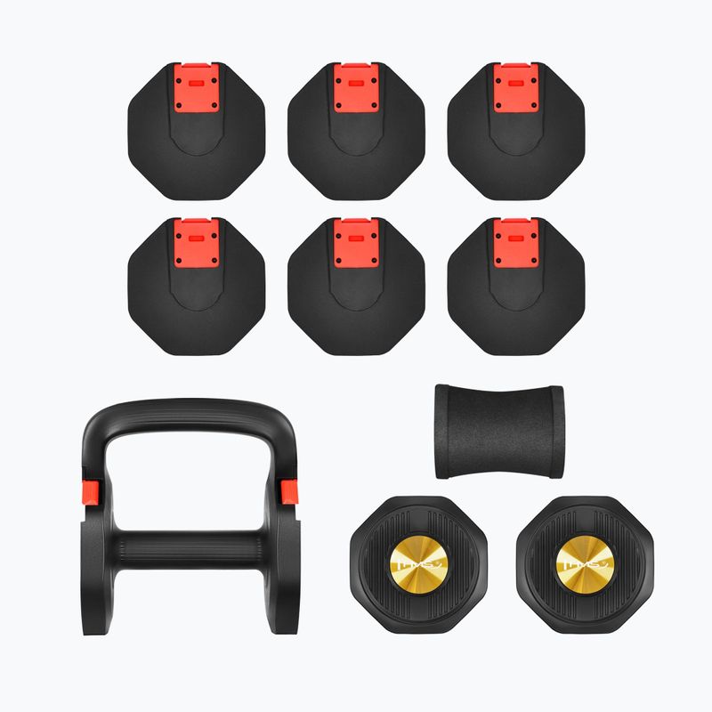 Gantera reglabilă HMS HL05 3w1 11,34 kg kg black/red 3