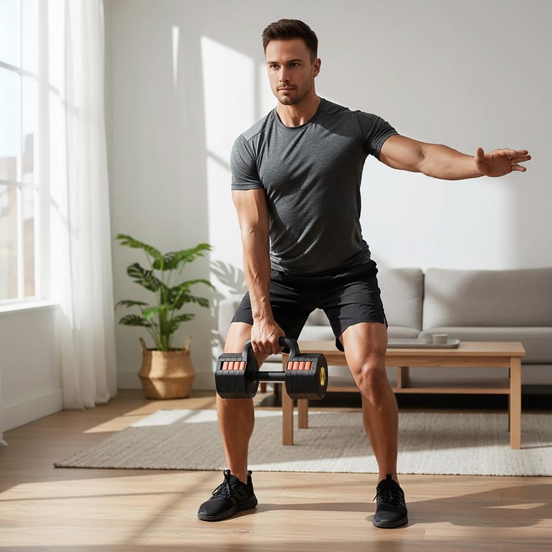 Gantera reglabilă HMS HL05 3w1 11,34 kg kg black/red 10