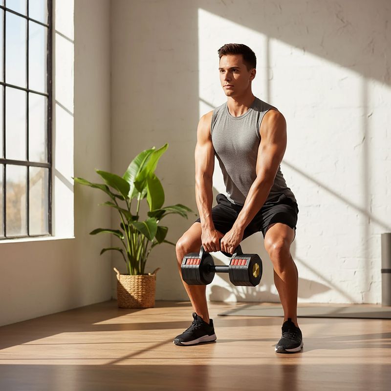 Gantera reglabilă HMS HL05 3w1 11,34 kg kg black/red 11