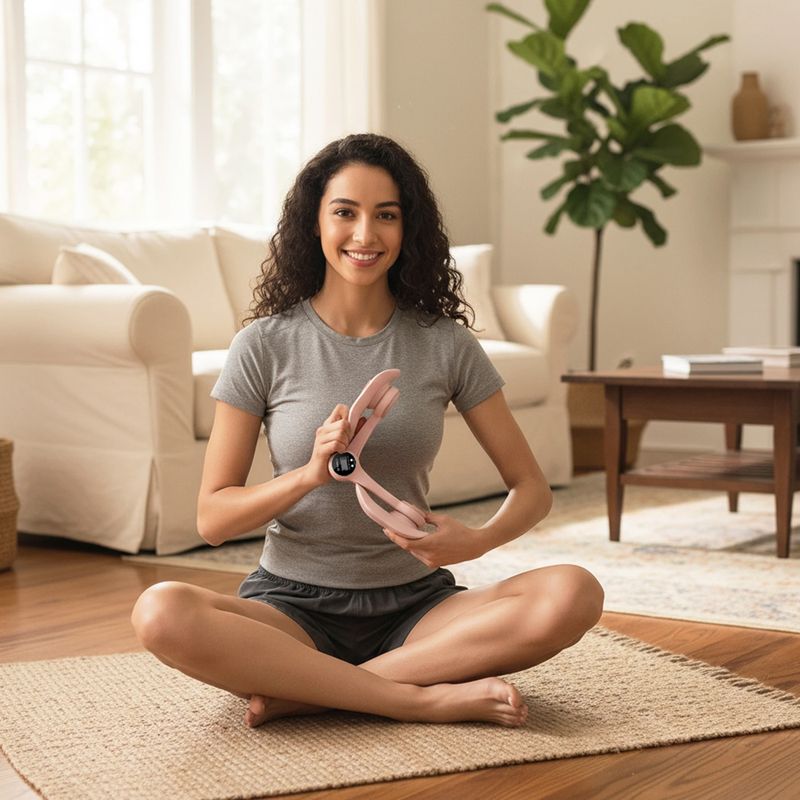 Agrafă pentru exerciții HMS TM02 with counter TPE pink 9