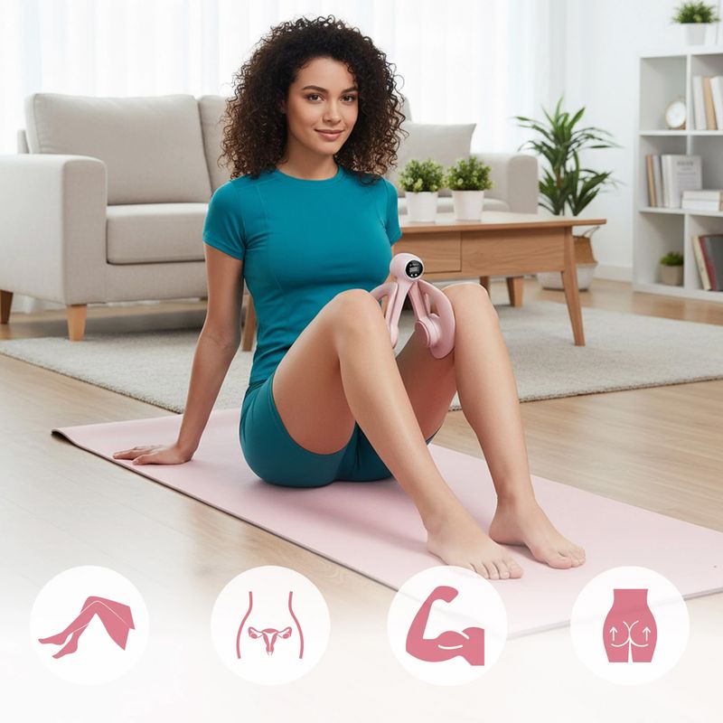 Agrafă pentru exerciții HMS TM02 with counter TPE pink 11