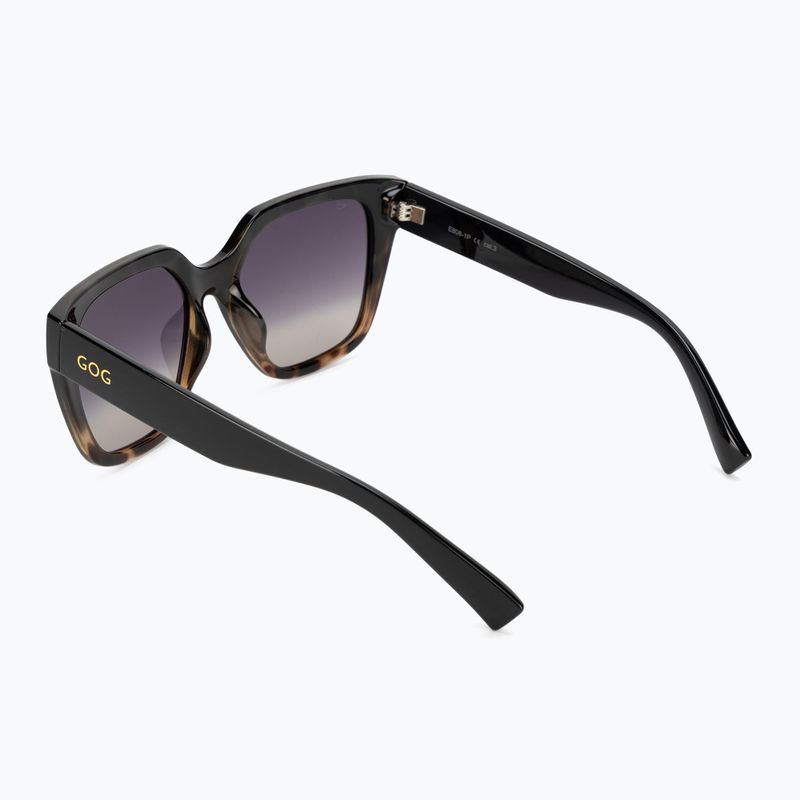 Ochelari de soare pentru femei GOG Hazel fashion negru / maro demi / gradient smoke E808-1P 2
