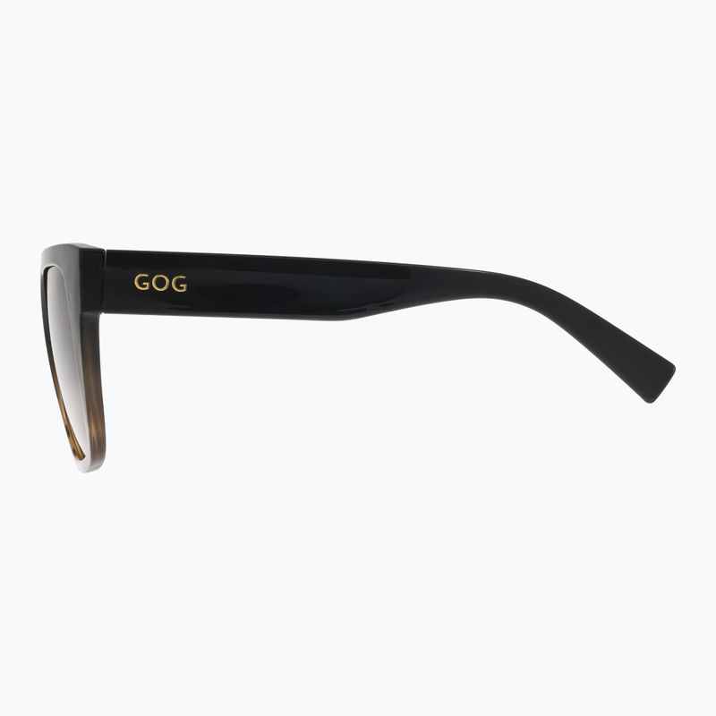 Ochelari de soare pentru femei GOG Hazel fashion negru / maro demi / gradient smoke E808-1P 8
