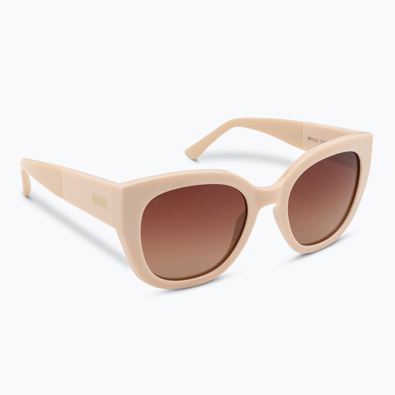 Ochelari de soare pentru femei GOG Claire beige/gradient brown