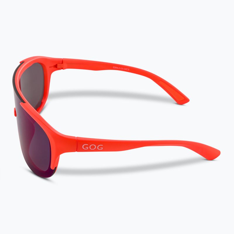 Ochelari de soare GOG Medusa matt neon orange/blue mirror 4