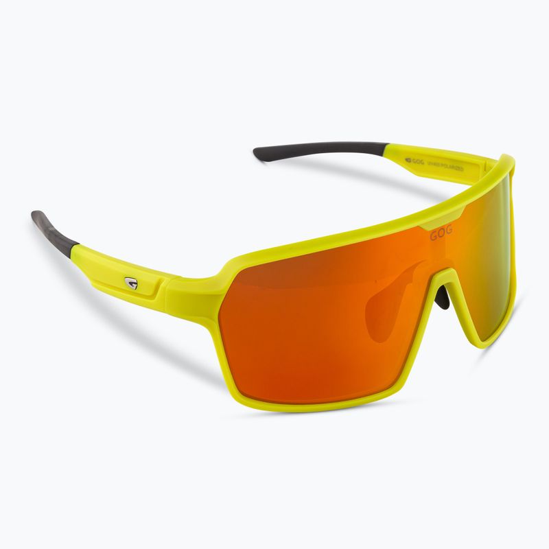 Ochelari de soare GOG Kronos matt neon yellow/black/polychromatic red