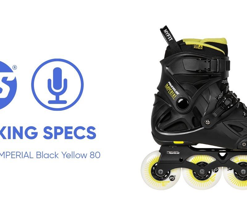 Patine pentru bărbați Powerslide Imperial One 80 negru/galben 908376 16