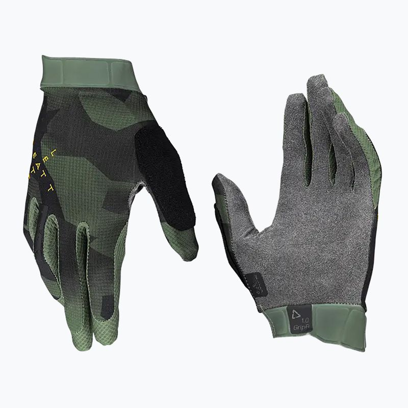 Mănuși de ciclism pentru bărbați Leatt MTB 1.0 GripR spinach