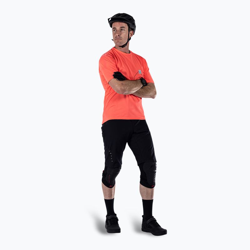 Bărbați Leatt MTB Trail 1.0 X-Flow ciclism tricou neon 2