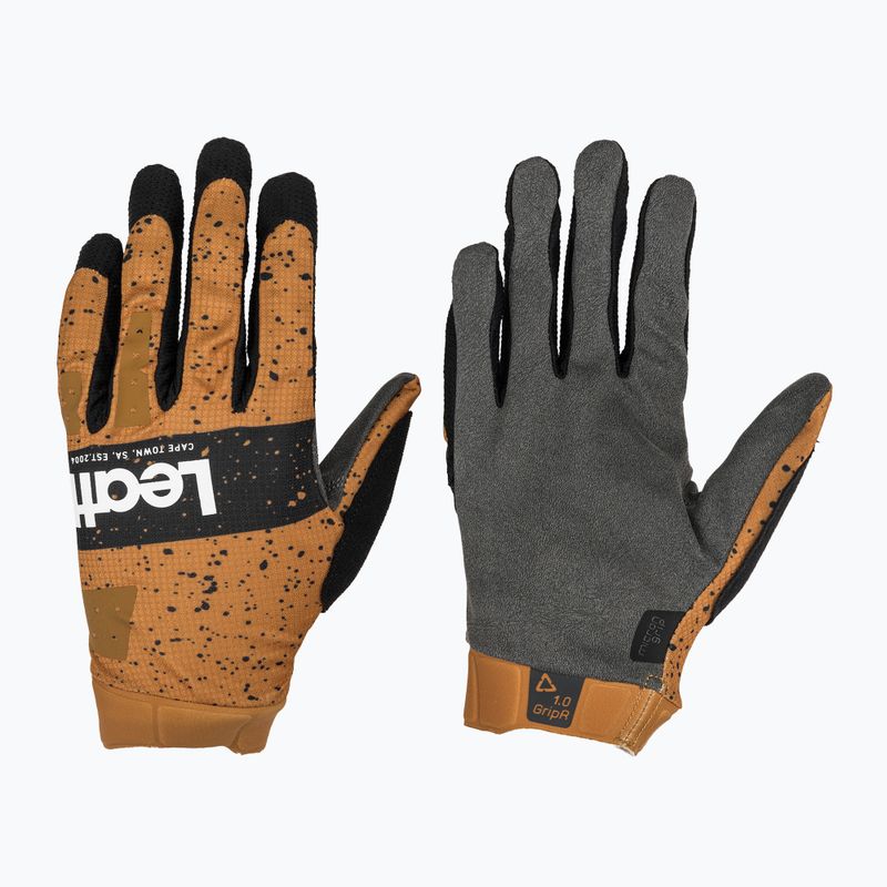 Mănuși de ciclism pentru bărbați Leatt MTB 1.0 GripR rust