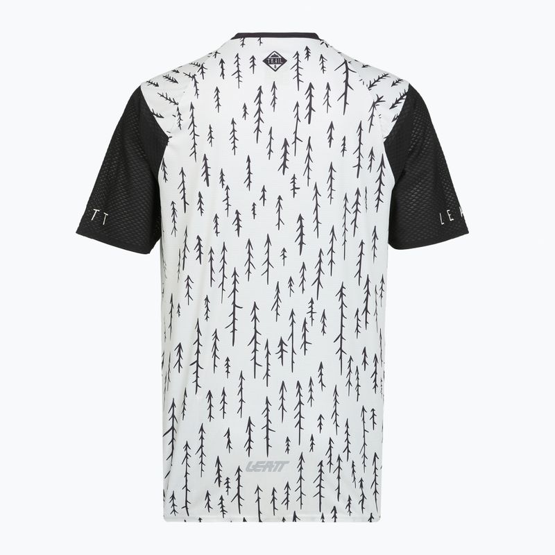 Tricou de ciclism pentru bărbați Leatt MTB Trail 3.0 trails white 2