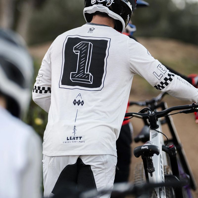 Longsleeve de ciclism pentru bărbați Leatt MTB Gravity 3.0 cream white 8