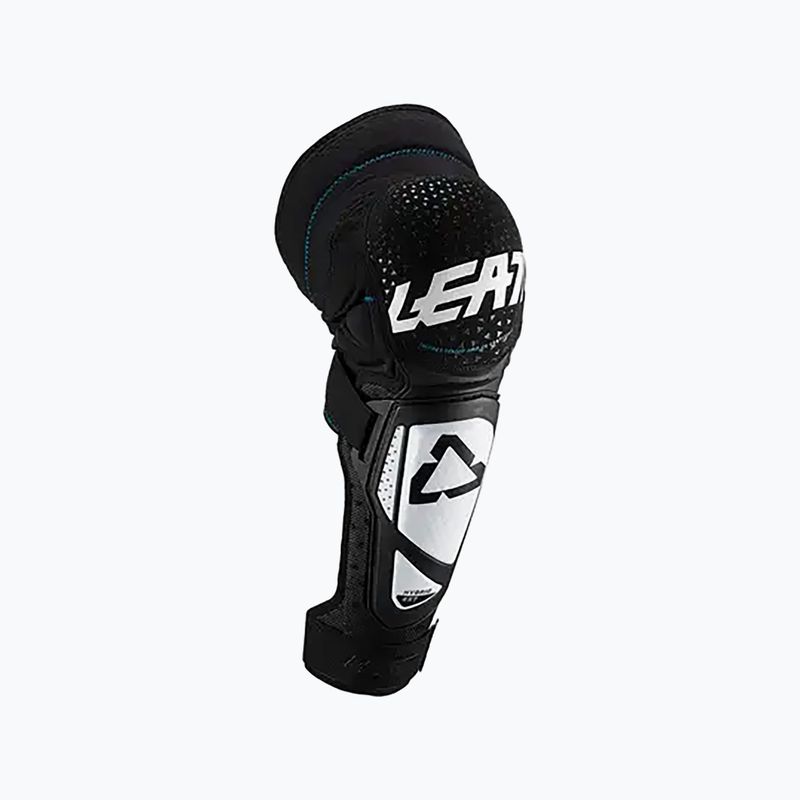 Apărători pentru genunchi și tibie Leatt 3DF Hybrid EXT alb-negre 5019410190