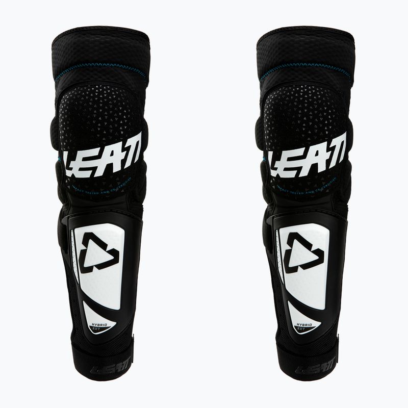 Protecții pentru genunchi Leatt 3DF Hybrid EXT negru și alb 5019400740
