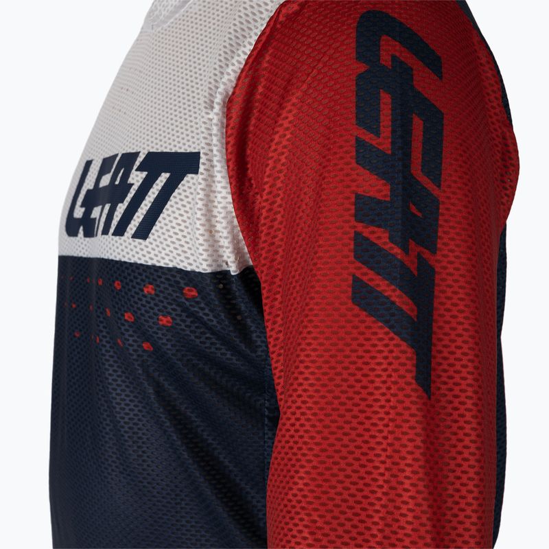 Leatt MTB 4.0 Ultraweld tricou de ciclism pentru bărbați alb și albastru marin 5021120400 4