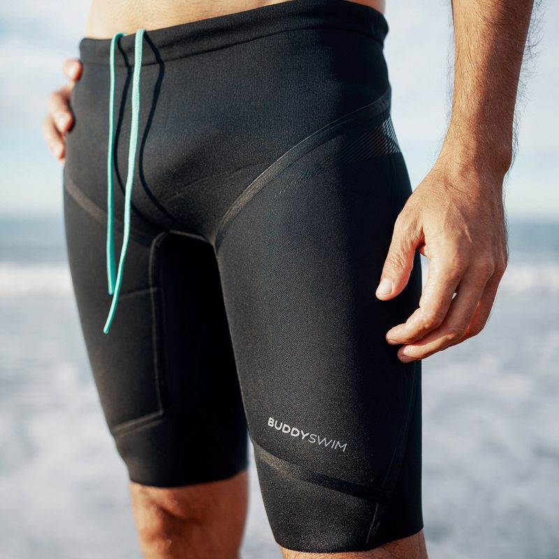 Pantaloni scurți de neopren BuddySwim Floating Trilaminate Warmth 5/3 mm black 5